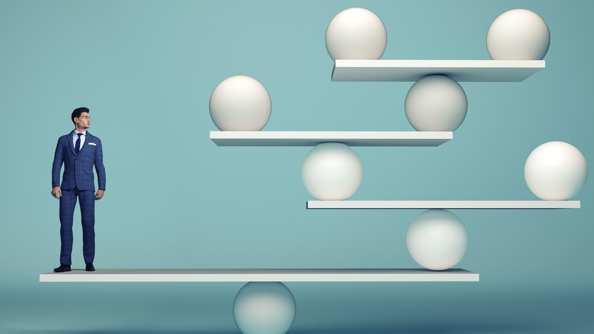 A venture capitalist balances investment portfolio offsetting pharma risks