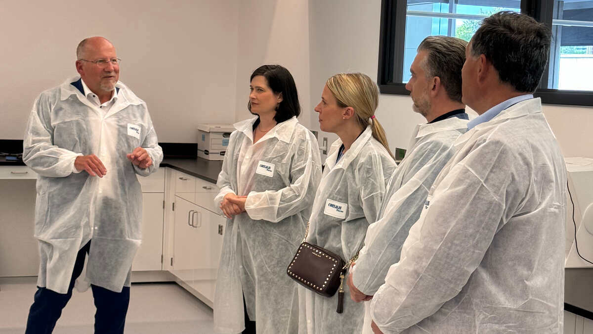 Corealis founders lead inaugural event guests on a personal tour of new facilities